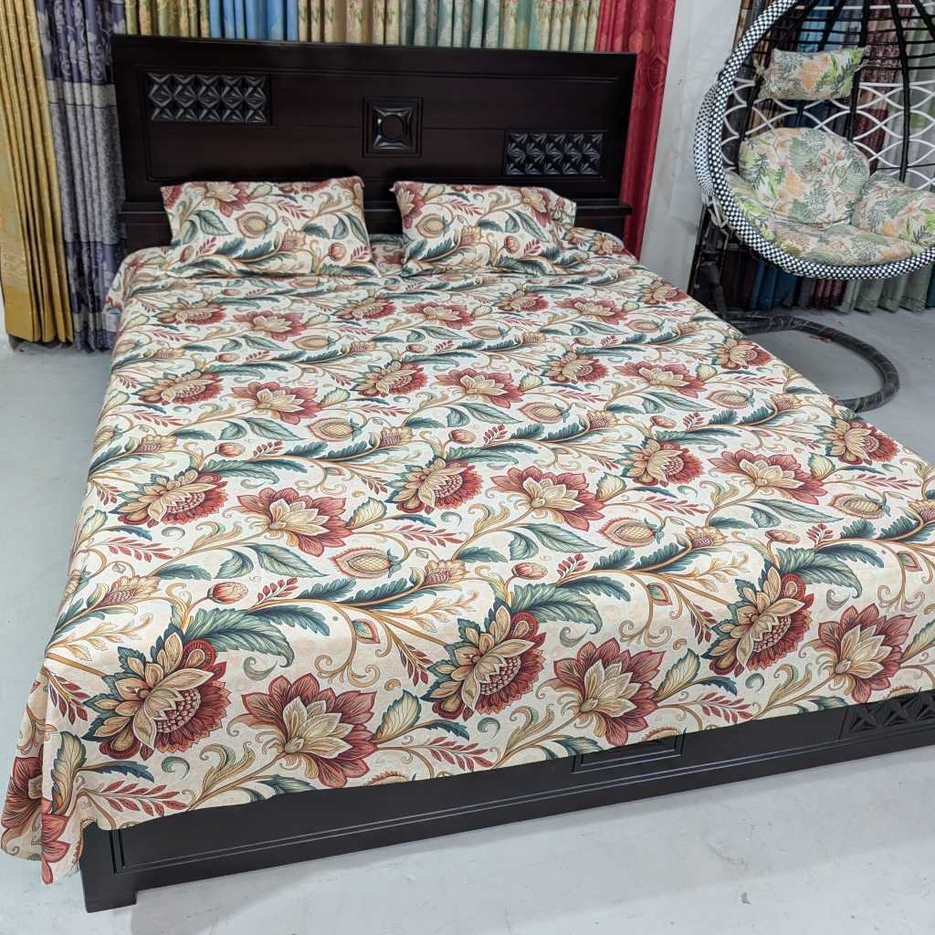 Premium 3D Satin Bedsheet with Two Pillow Covers 05